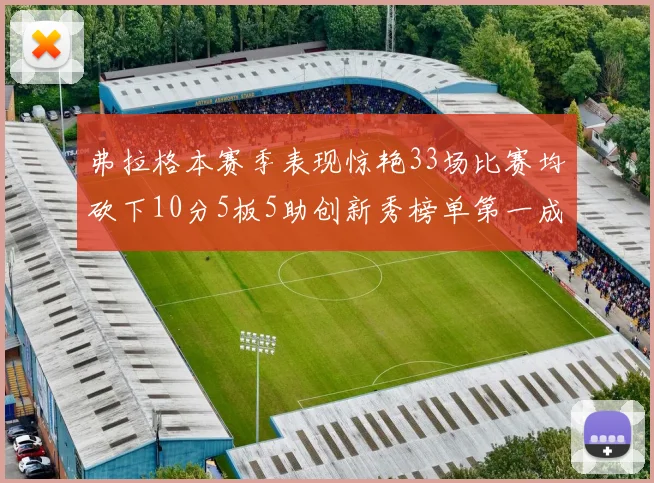 弗拉格本赛季表现惊艳33场比赛均砍下10分5板5助创新秀榜单第一成就超越其他新秀总和